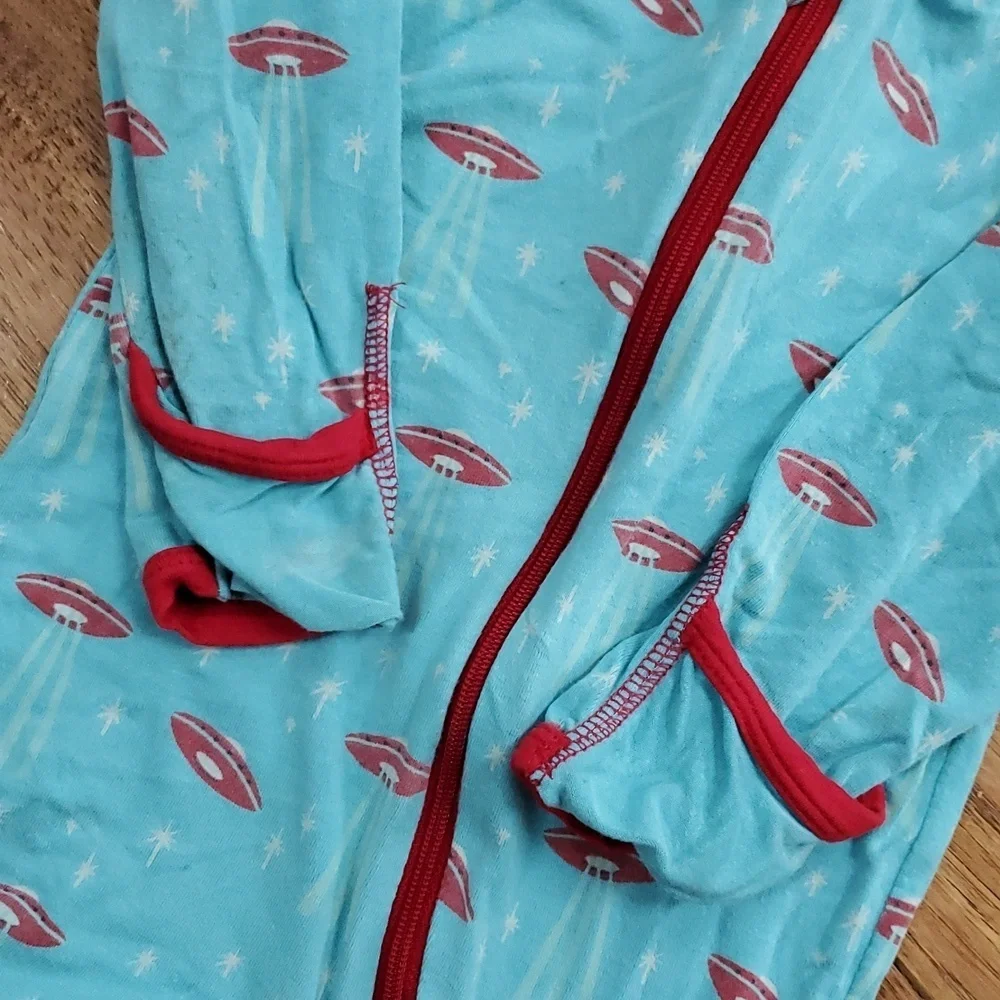 Kickee Pants UFO Aliens Footie